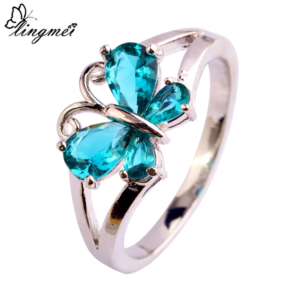 Lingmei оптовая продажа изысканные коктейльные ювелирные изделия с бабочкой