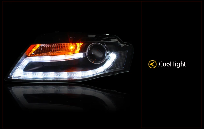 Набор для автостайлинга тюнинг для Audi A4 светодиодный фар 2009 2010 2011 2012 год светодиодный налобный фонарь ксеноновый комплект hid лампы