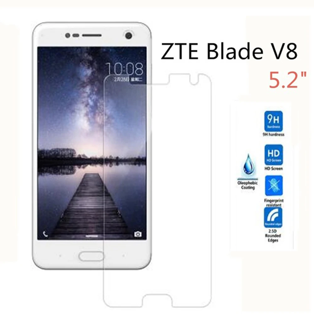 Закаленное стекло для защиты экрана ZTE Blade V8 9H 2.5D Взрывозащищенная защитная