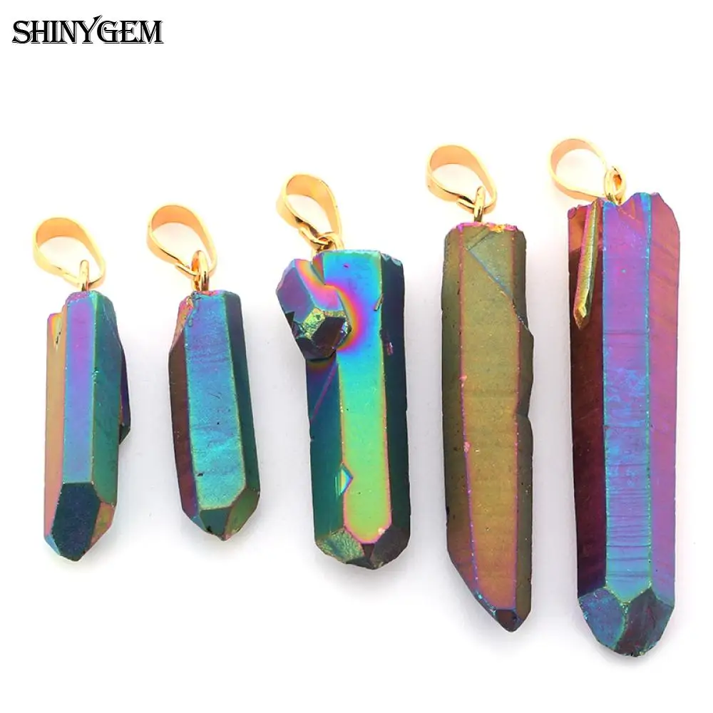 ShinyGem 5 шт 26 50 мм неправильный натуральный кварцевый кристалл столб кулон чакра