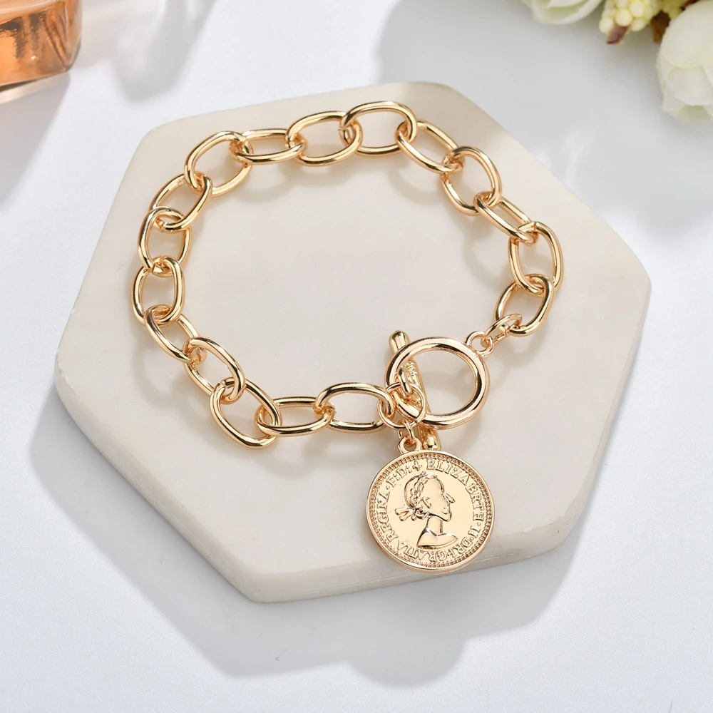 MESTILO 2019 панк Модные женские ювелирные изделия золотого цвета большие цепи камея