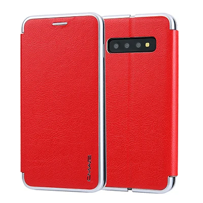 Красный Binbo для samsung Galaxy S10 Plus чехол S10 Магнитный Флип кожаный бумажник складной кронштейн чехол для samsung S10 Plus S10 чехол Capa - Цвет: Красный
