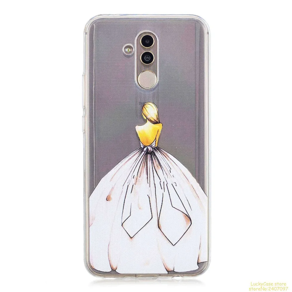 Для Coque huawei Коврики 20 Lite Мягкие TPU крышка каваи мультфильм печатных силиконовый