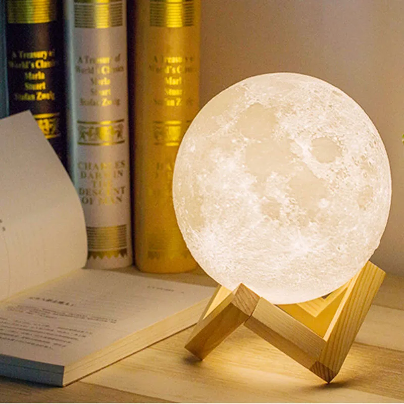 Лунная лампа Луна декоративный Канцелярский набор Новинка 3D лампа для книги спальня/ванная комната светильники Рождественский подарок Хэллоуин