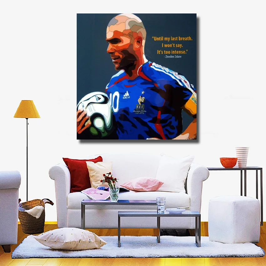 Бесплатная доставка высокое качество расписанный вручную футбольный постер