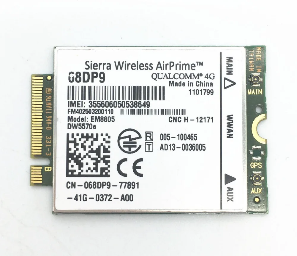Беспроводная карта адаптера для Sierra Wireless airprime 68DP9 068DP9 DELL EM8805 DW5570e WWAN HSPA NGFF 4G