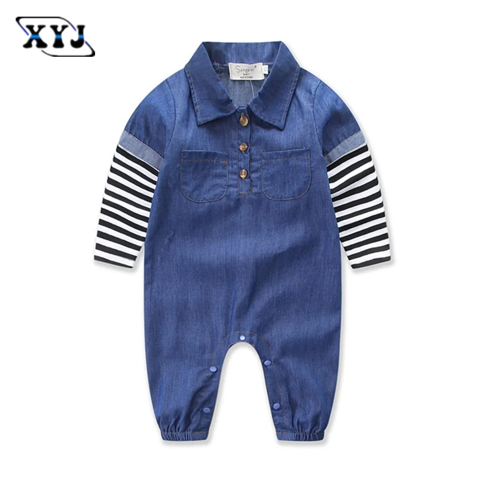 2017 Одежда для новорожденных девочек деним Комбинезоны малышек Обувь мальчиков