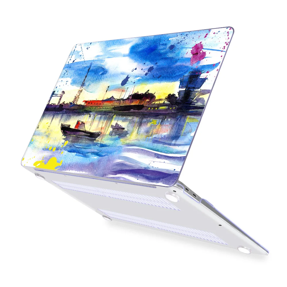 16 дюймов чехол для ноутбука MacBook Air Pro 13 15 дюймов A2141 A2159 A1932 A1466 жесткий чехол с принтом Оболочка и крышка клавиатуры - Цвет: Z340