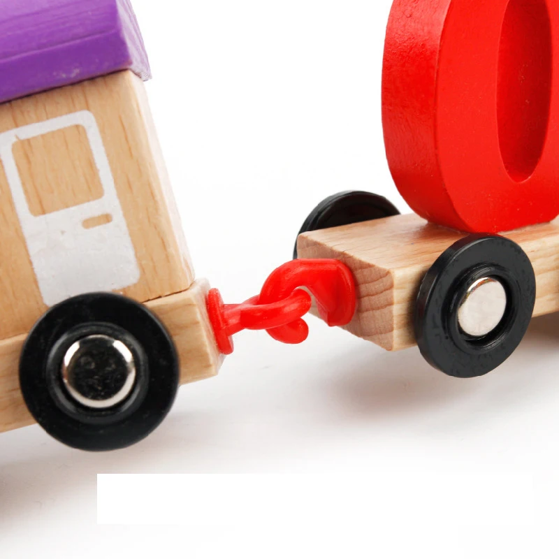 

MWZ Multifunctional Digital Number Wooden Train Educational Toys Assembles Toy