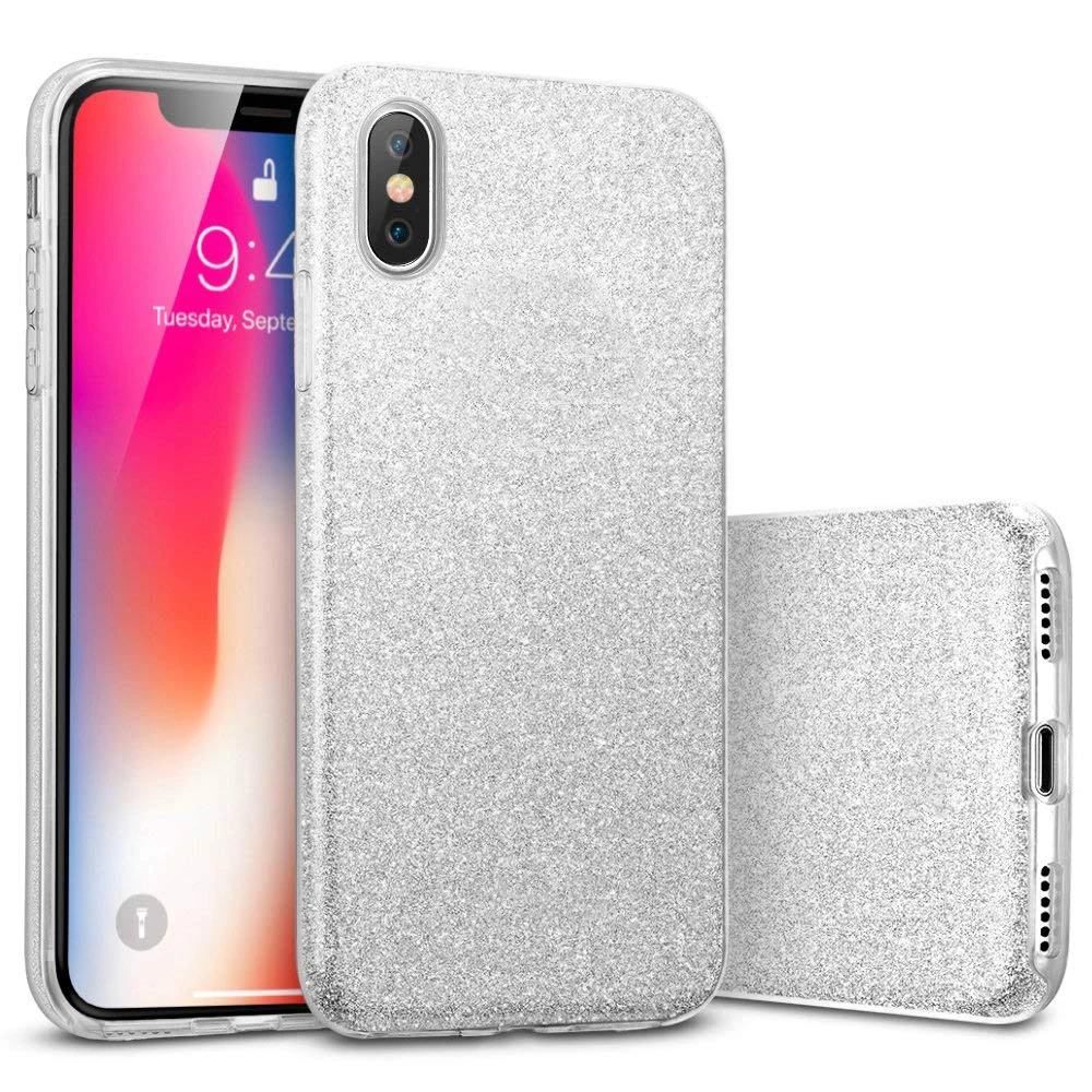 3 Слои блестящий чехол для спортивной камеры Xiao mi Red mi 5A 5 Plus 6 s Pro Note 5A Prime 7 S2 poco F1 mi 8 9 A1 A2 Lite чехол из поликарбоната+ ТПУ блестящий чехол-Обложка - Цвет: Silver