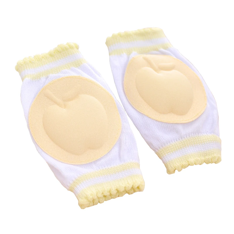 

Children Yellow Knee Pads Cozy Cotton Breathable Sponge Child Learn To Walk Best Protection 1Pair Baby Kneepad