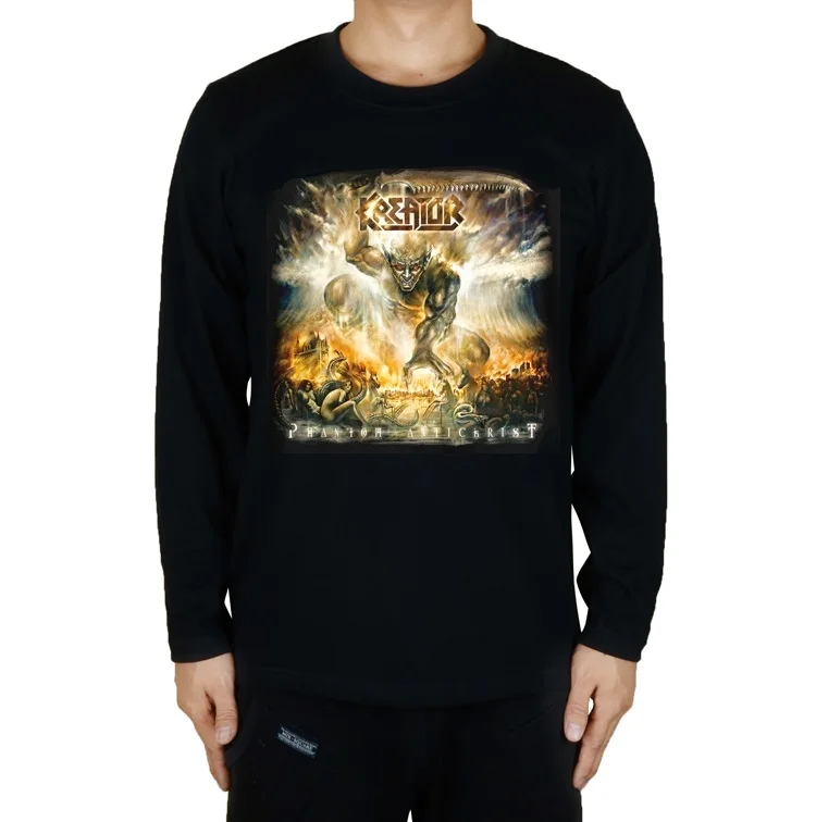 2 14 вариантов Kreator в роковом стиле 3D мозг череп рубашка фитнес тяжелый рок heavy Metal хлопковая футболка с длинным рукавом в стиле «панк», футболка - Цвет: 2