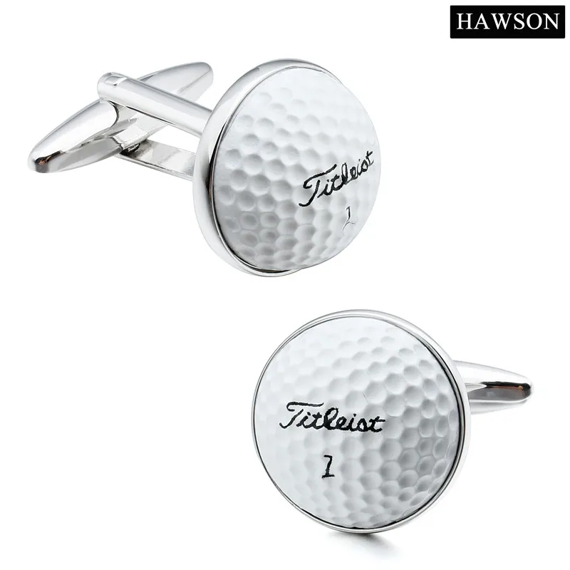 

HAWSON Sport Theme Cufflinks Golf Ball Special Design for Golf Enthusiasts Cuff Links for French Cuffs/Shirts Cufflinks box