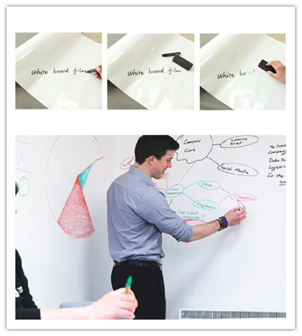 4mil Whiteboard Writing Film Dry Erase Board Used in Teaching Drawing Self-sticking Decals Length: 3m | Автомобили и мотоциклы