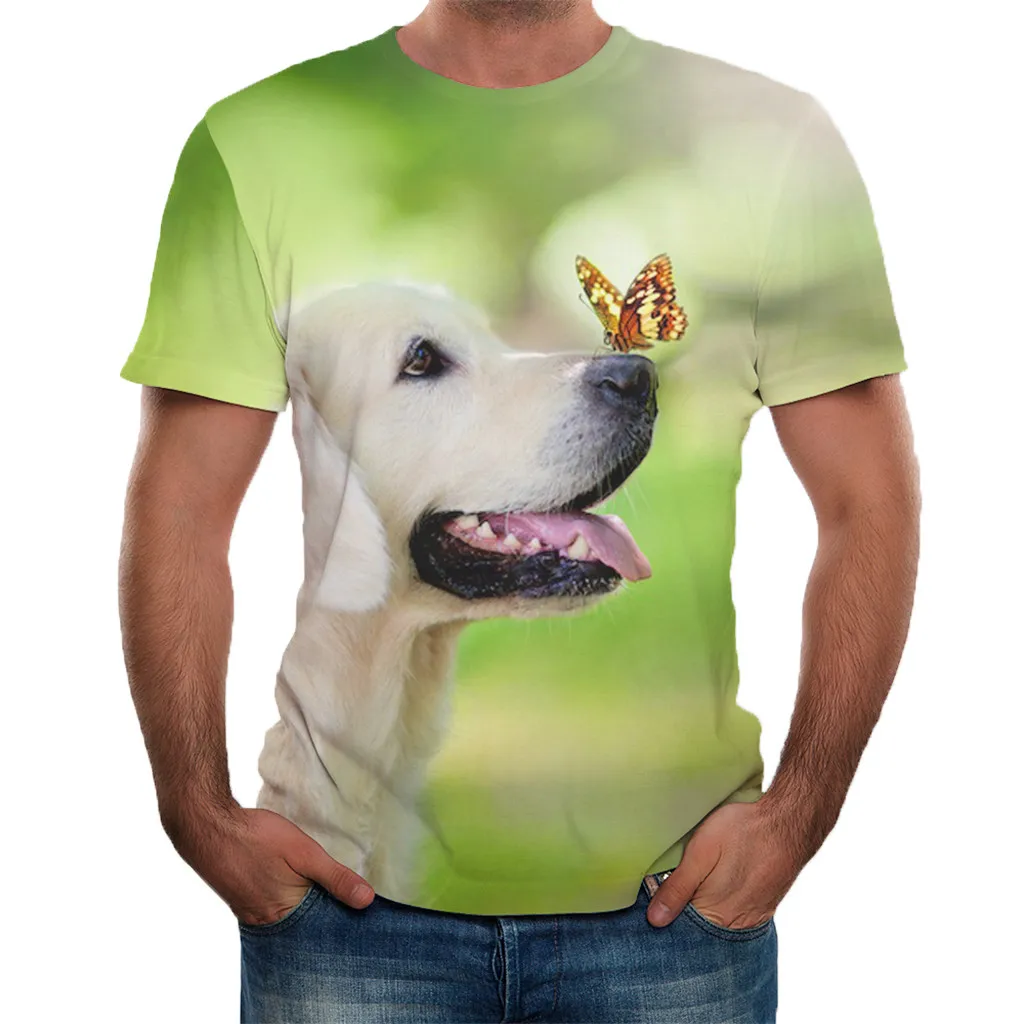 Fashion Unisex Men Dog 3d Print T Shirts Summer 2019 Top Tees Male Clothing Short Sleeve Casual Amime Shirt Camisetas Hombre 2# | Мужская