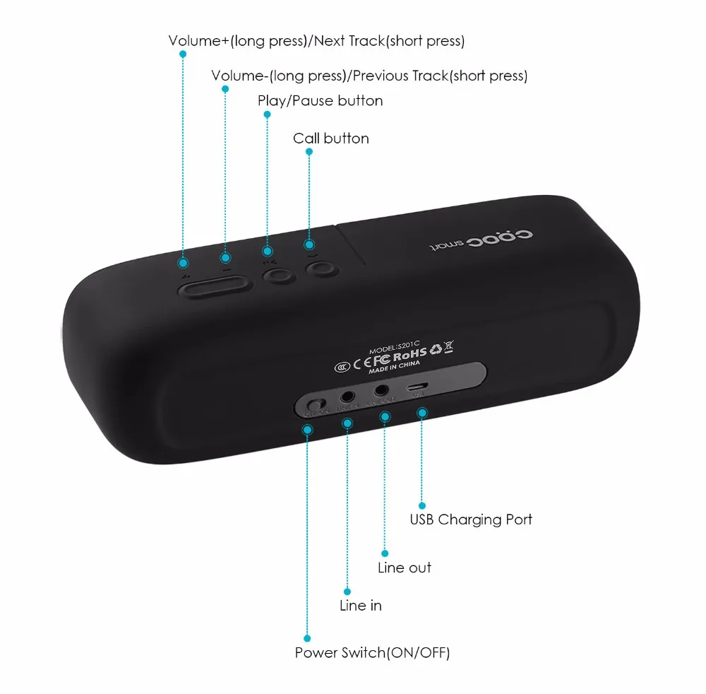 CRDC 4 0 Bluetooth Динамик пассивный громкий s Портативный Беспроводной 3D объемного бас