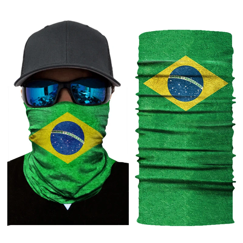 

Бразильский национальный флаг, бесшовная Волшебная Балаклава, маски для лица, шарф для мотоциклистов, катания на лыжах, езды на мотоцикле, ш...