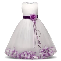 flower girl baby wedding dress fairy petals childrens clothing girl party dress kids clothes fancy teenage girl gown 4 6 8 10t
