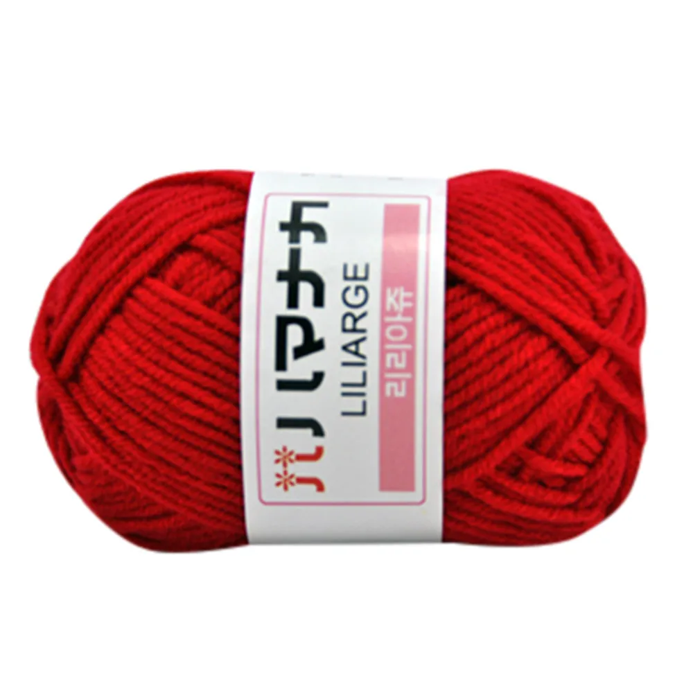 Пряжа Вязание крючком из шерсти нитки молочный хлопок 1 шт. 25 г массивная