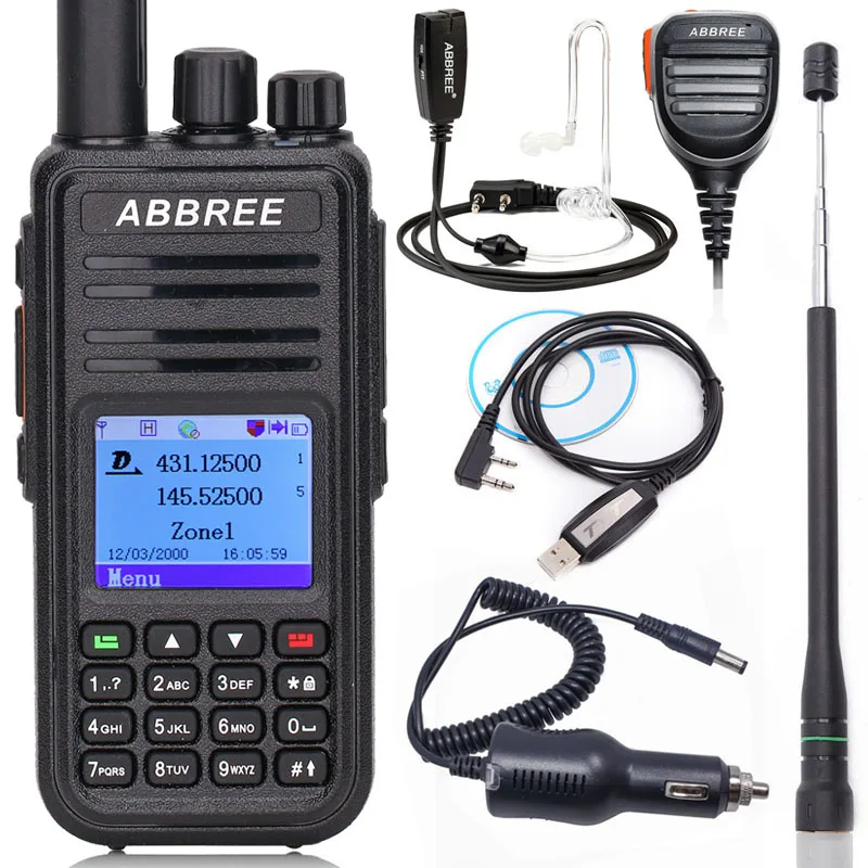 2020 ABBREE AR UV380 DMR цифровая аналоговая портативная рация (GPS) Tier1 & Tier2 ретранслятор