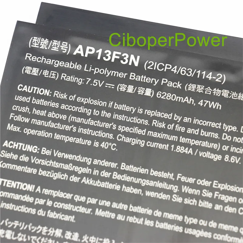 7 5 V 47wh 6280mAh AP13F3N Аккумулятор для S7-392 серия Ultrabook 2ICP4/63/114-2 | Компьютеры и офис