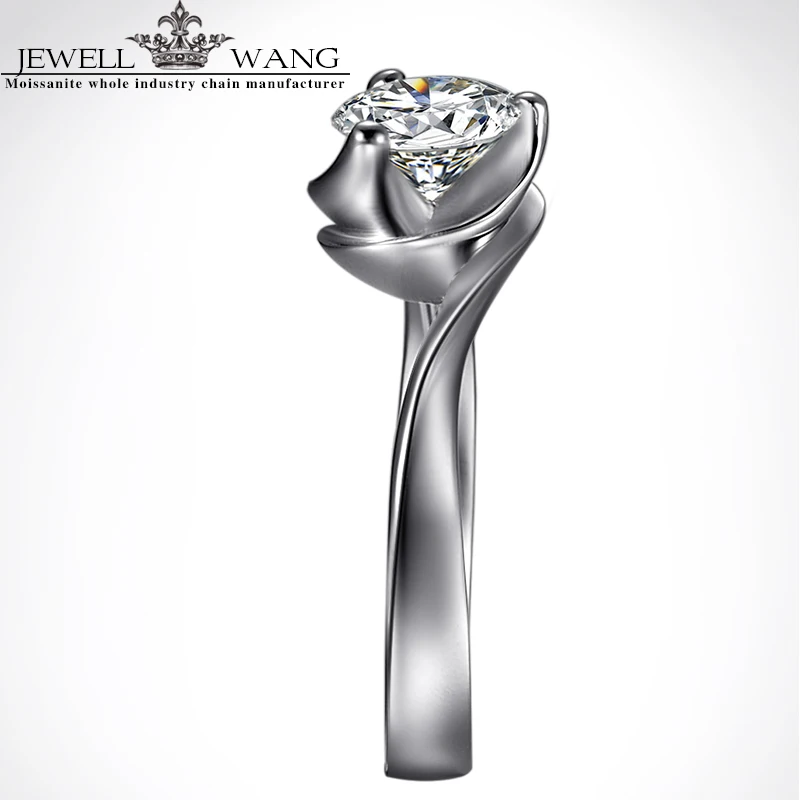 Ювелирные кольца для помолвки женщин 18K Белое Золото Розовое специальное тонкое