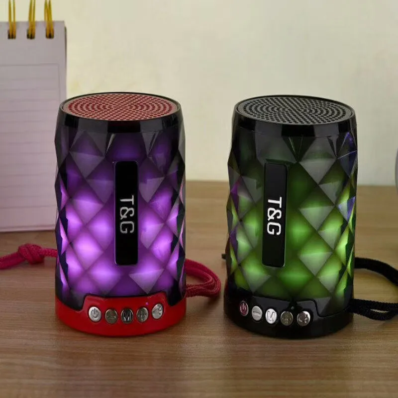 TG Красочный светодиодный Bluetooth динамик Портативный Открытый бас