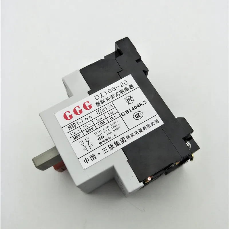 DZ108 20 20A Номинальный ток 1NO 1NC 1 1.6A автоматический выключатель защиты промышленного