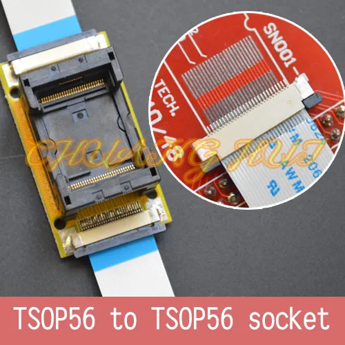 Program Test Original ic354-0562-010 TSOP56 On line test socket SMD welding TSOP56 to TSOP56 test socket Pitch=0.5mm