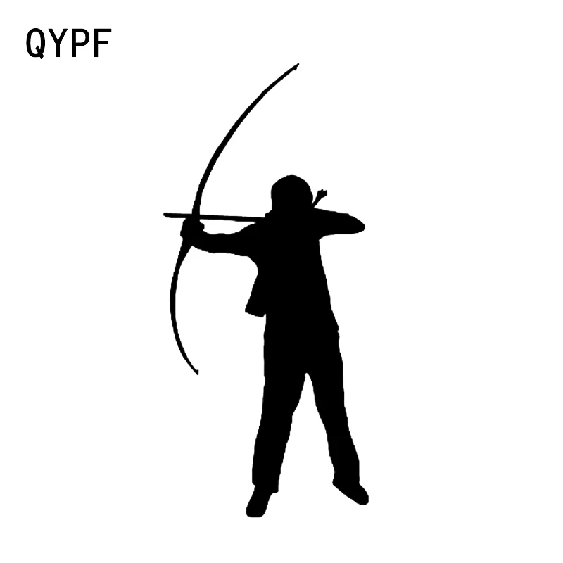 QYPF 8,1*17,9 см интересный стрельба из лука Спорт Фитнес Декор автомобиля стикеры виниловые аксессуары Спорт Графический C16-1718
