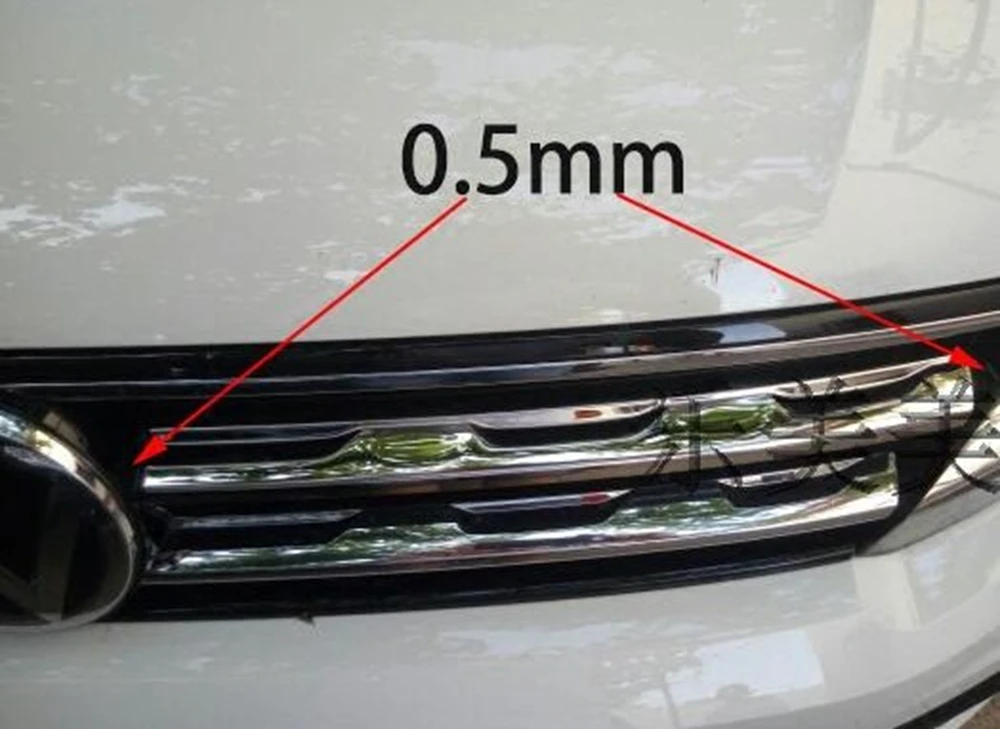 Для Volkswagen Tiguan MK2 Европейская версия- нержавеющая переоборудование экстерьера передний капот заготовка гоночный гриль решетка крышка 2 шт