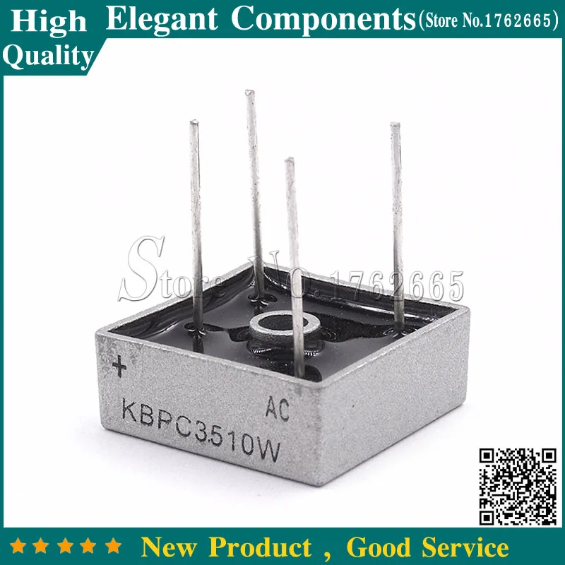 1 шт. 4 контактный диодный мост выпрямитель KBPC3510W KBPC3510 35A 1000 в|rectifier bridge|rectifier diode