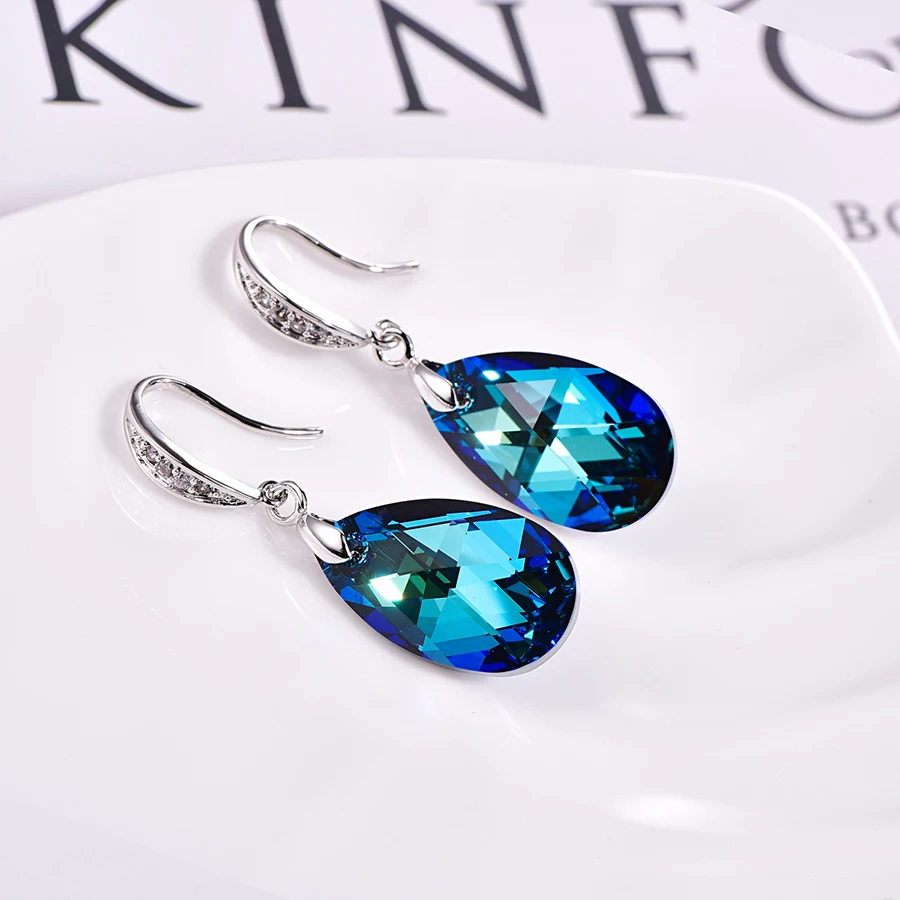 Malanda, серьги в форме капли воды, модные Кристаллы от SWAROVSKI, циркониевые серьги для женщин, висячие серьги, свадебные украшения, подарок
