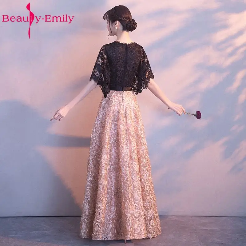 Женское вечернее платье-трапеция Emily черное кружевное платье трапециевидной