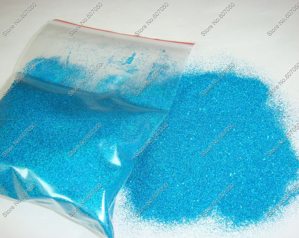 

1/256"(0.1MM)004inch-Solvent Resistant Holographic Laser Light Blue Color Nail Glitter Dust Powder for Nail Polish and Crafts