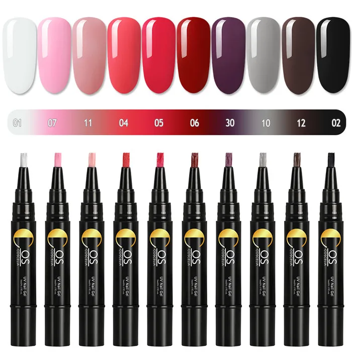 10PC SET 1 COSCELIA 10/20 шт 3 в 1 лак для ногтей ручка гибридный УФ-средство для снятия лака ручка блеск нет необходимости Топ Base Coat один лак для ногтей комплект - Цвет: 10PC SET 1