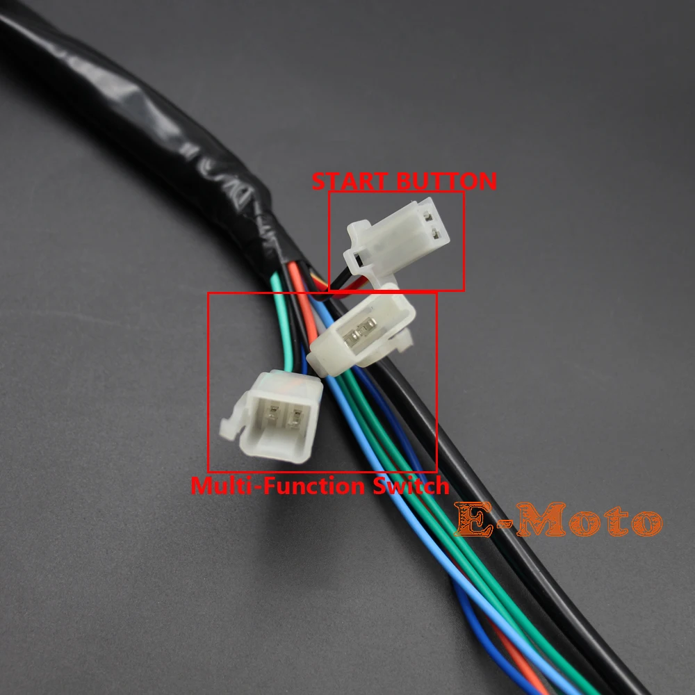 Kick Start жгут проводов двигателя ткацкий станок + легкий провод для 50 70 90 110 125cc PIT PRO