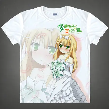 Аниме Hentai Ouji to Warawanai Neko цукико цукакуши Azuki Azusa футболка Летняя Топы с коротким