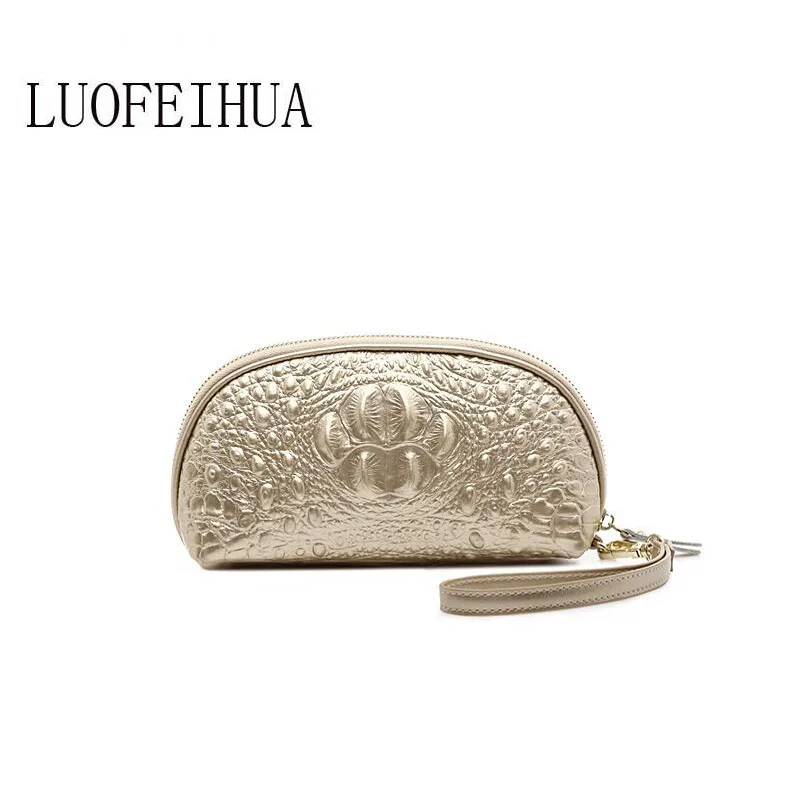 LUOFEIHUA 2019 Новый модный тренд с узором крокодиловая кожа на запястье сумка кожаный