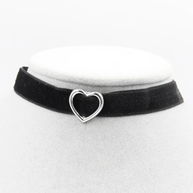Новый Простой Панк Пряжка Chocker Бархат Ожерелья Круглой Трубе любовь Готический