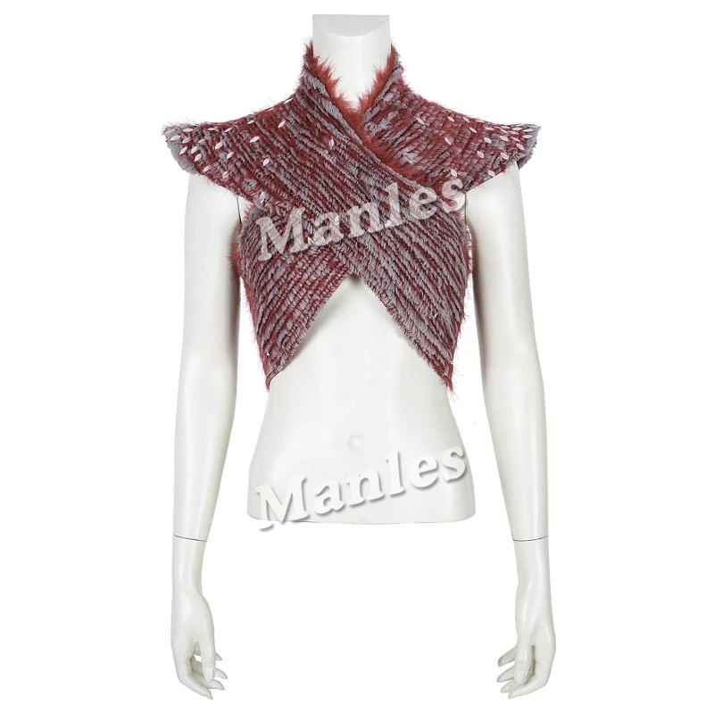 Vest Only Дейенерис Таргариен костюм платье Игра престолов Сезон 8 Косплей мать драконов плащ и обувь Хэллоуин наряд индивидуальный заказ - Цвет: Vest Only