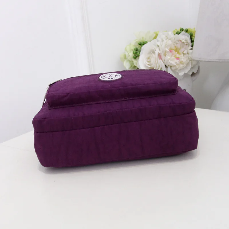 Женская модная однотонная сумка на молнии водонепроницаемая нейлоновая плечо