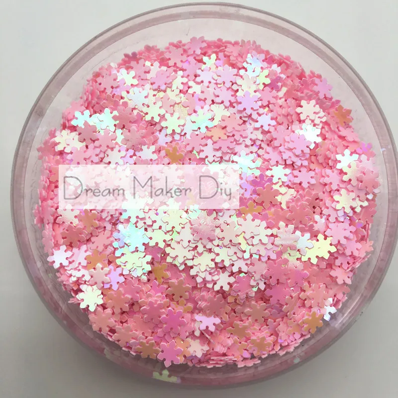 25 г (2000 шт) 5 мм прекрасные снежинки ПВХ свободные пайетки для дизайна ногтей