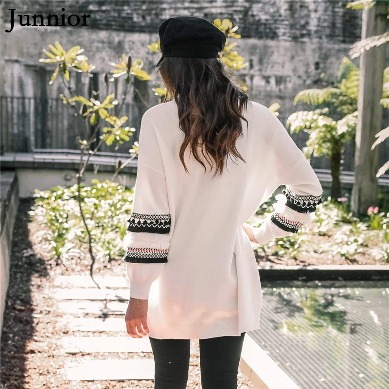 Autumn and Spring Fashion Slim Tassel Outwear Long-sleeved Knitted Women's Long Jacket Bohe Clothes Women |