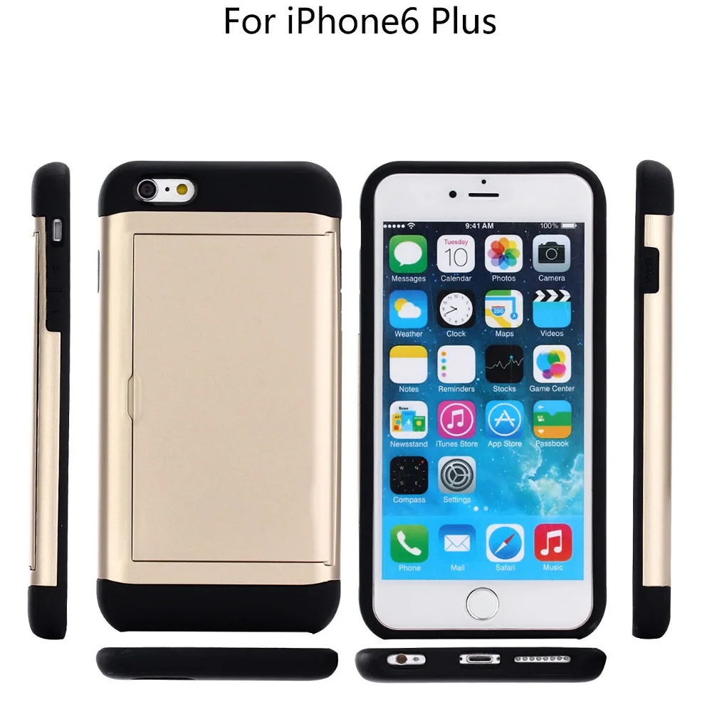 Жесткий Чехол для карт из мягкого ТПУ iphone 6 6s Plus ударопрочный чехол iPhone 6plus |