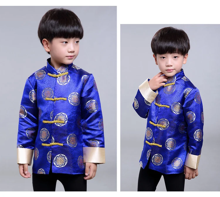 ActhInK/новое пальто для мальчиков Hanfu вечерние костюмы в китайском стиле для мальчиков Детская Новогодняя одежда в китайском стиле традиционное китайское весеннее пальто для мальчиков