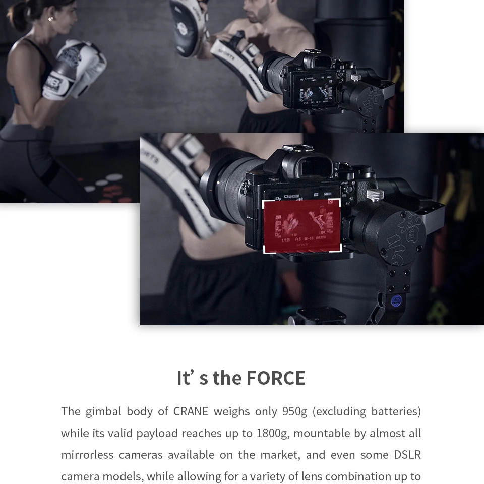 ZHIYUN Crane V2, карданный 3-осевой Стабилизатор Для беззеркальных Камера и DSLR для sony A7 цифрового фотоаппарата Panasonic LUMIX Nikon J Canon PK Hohemn
