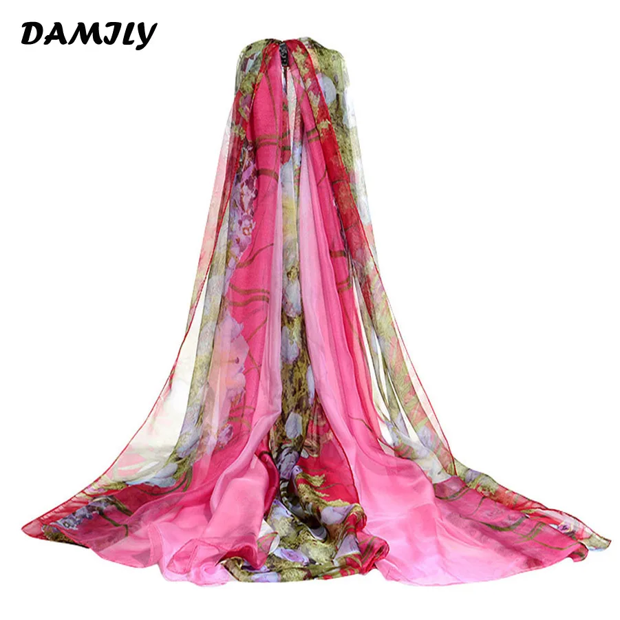 Sarong летний шарф с принтом кусты роз большая шаль женское парео пляжное покрывало