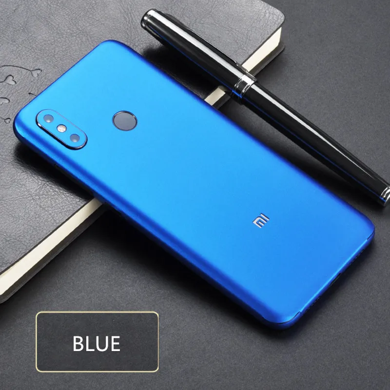 Blue Наклейка конфетного цвета, чехол для Xiaomi mi6 mi6X mi8 8SE Xiaomi Note3, Защитная пленка для льда - Цвет: Blue