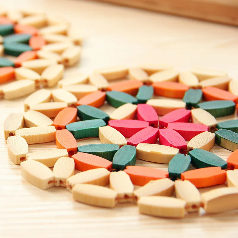 Бамбуковый нескользящий коврик для стола в форме цветка|coaster|coaster matcoasters table |